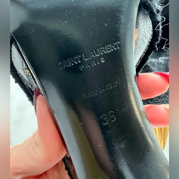 Saint Laurent Vesper Slingback Heels - Picture 8 of 8